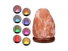 FANHAO USB Himalayan Salt Lamp Healthy Lonizer with 7 Colors Changing Glows LED Bulb