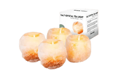 Nevlers Natural Himalayan Salt Tea Light Candles Holder