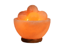 Himalayan Fire Bowl Salt Lamp with 6 Massage Balls