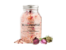 Pink Himalayan Bath Salt with Rose Petals