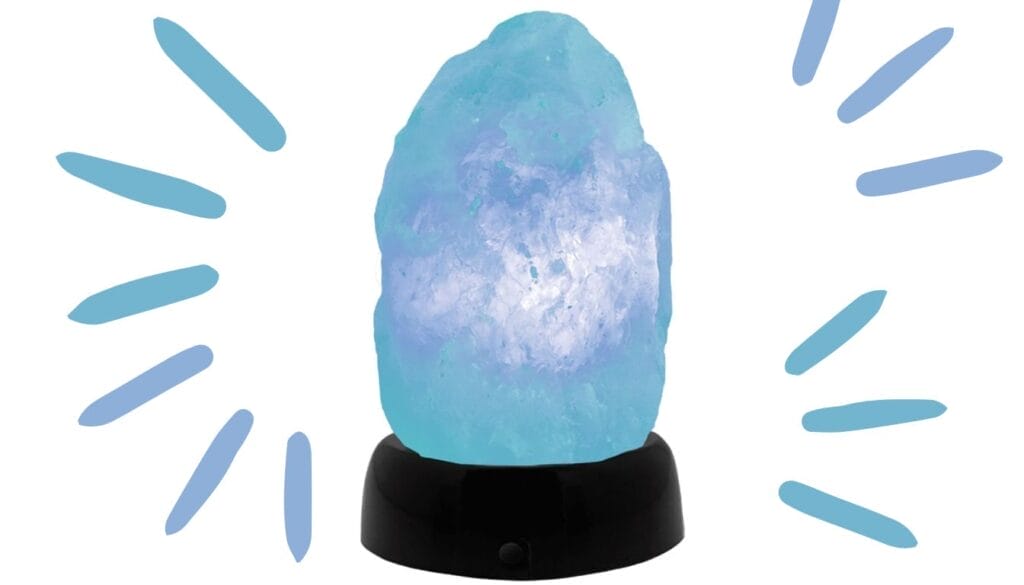 blue salt lamp