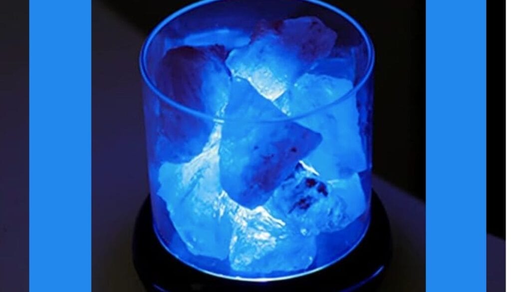 blue salt lamp