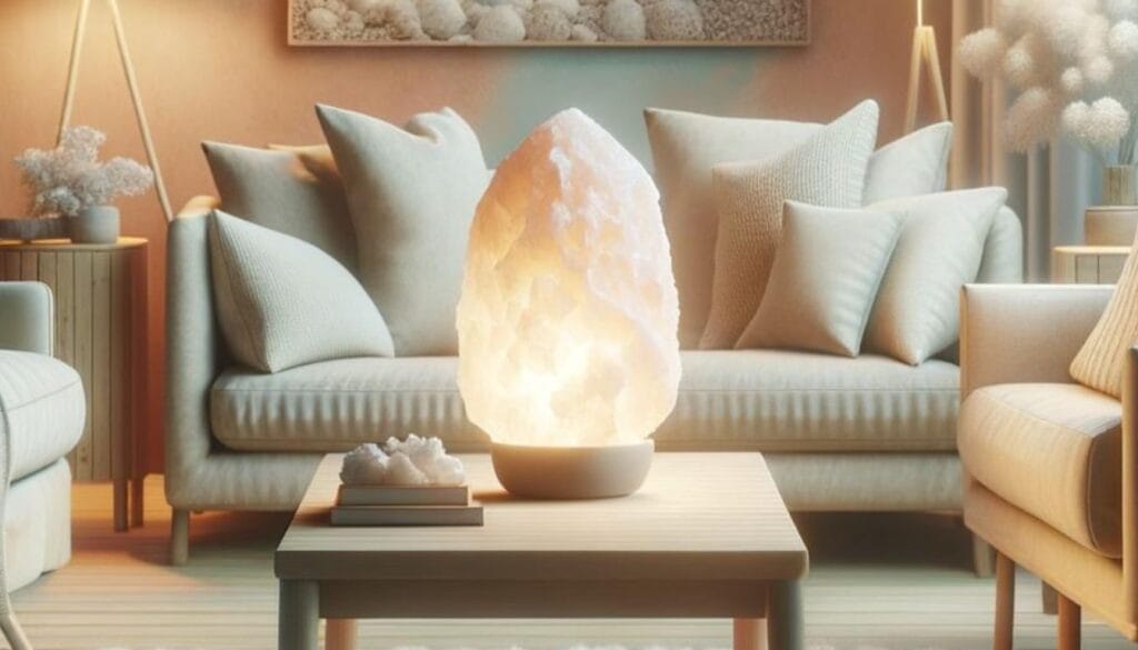 White Salt Lamp