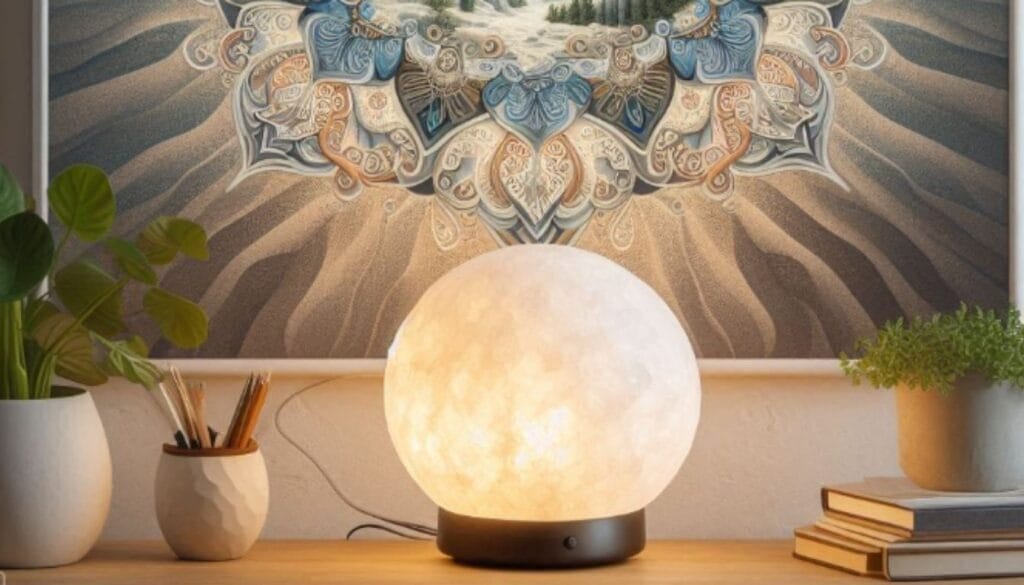 White Salt Lamp